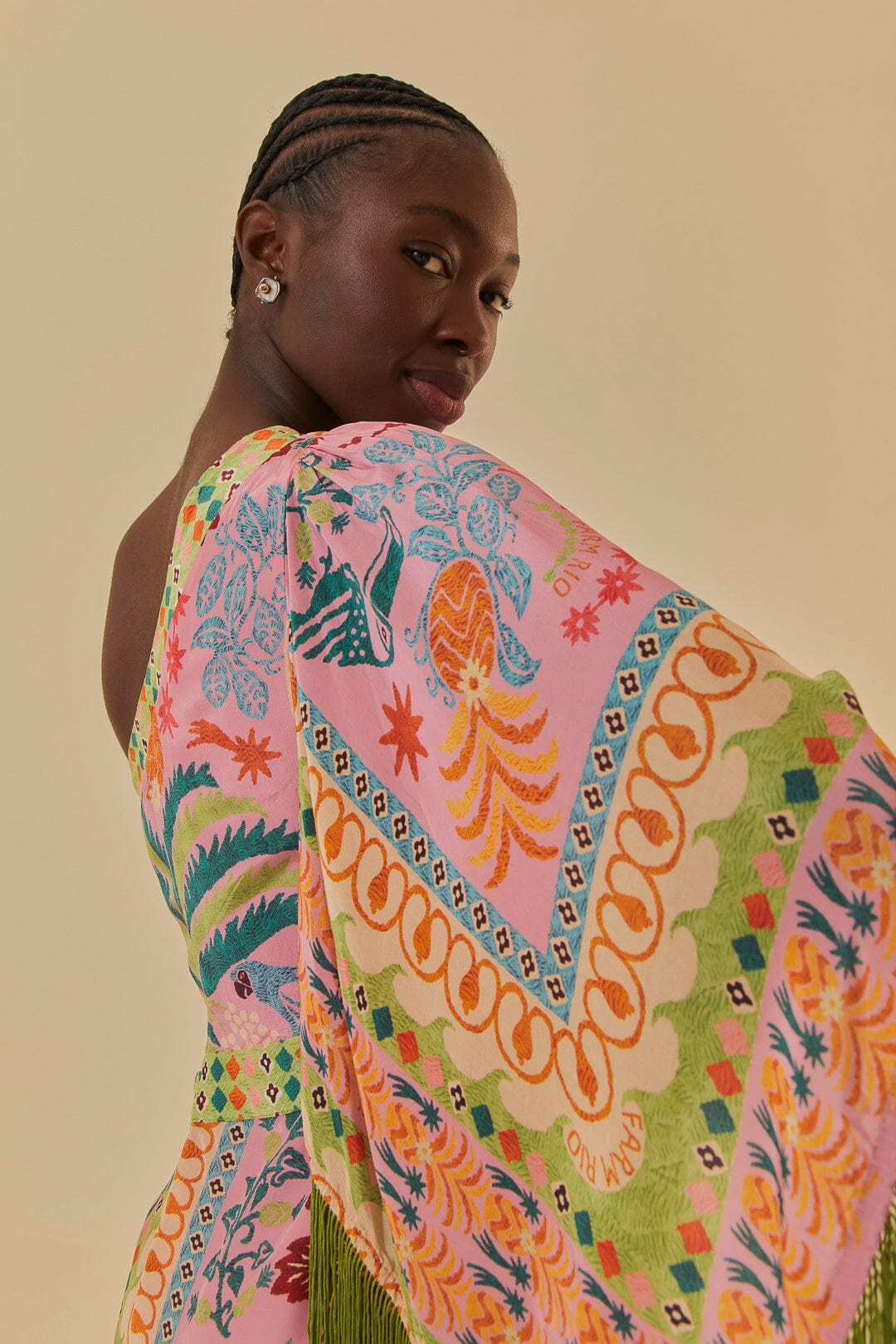 NEW_Fruits Queen Scarf Pink Robes midi - Fruits Queen Scarf Pink