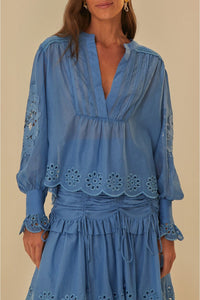 DJV_Blue Chemises & Blouses - Blue