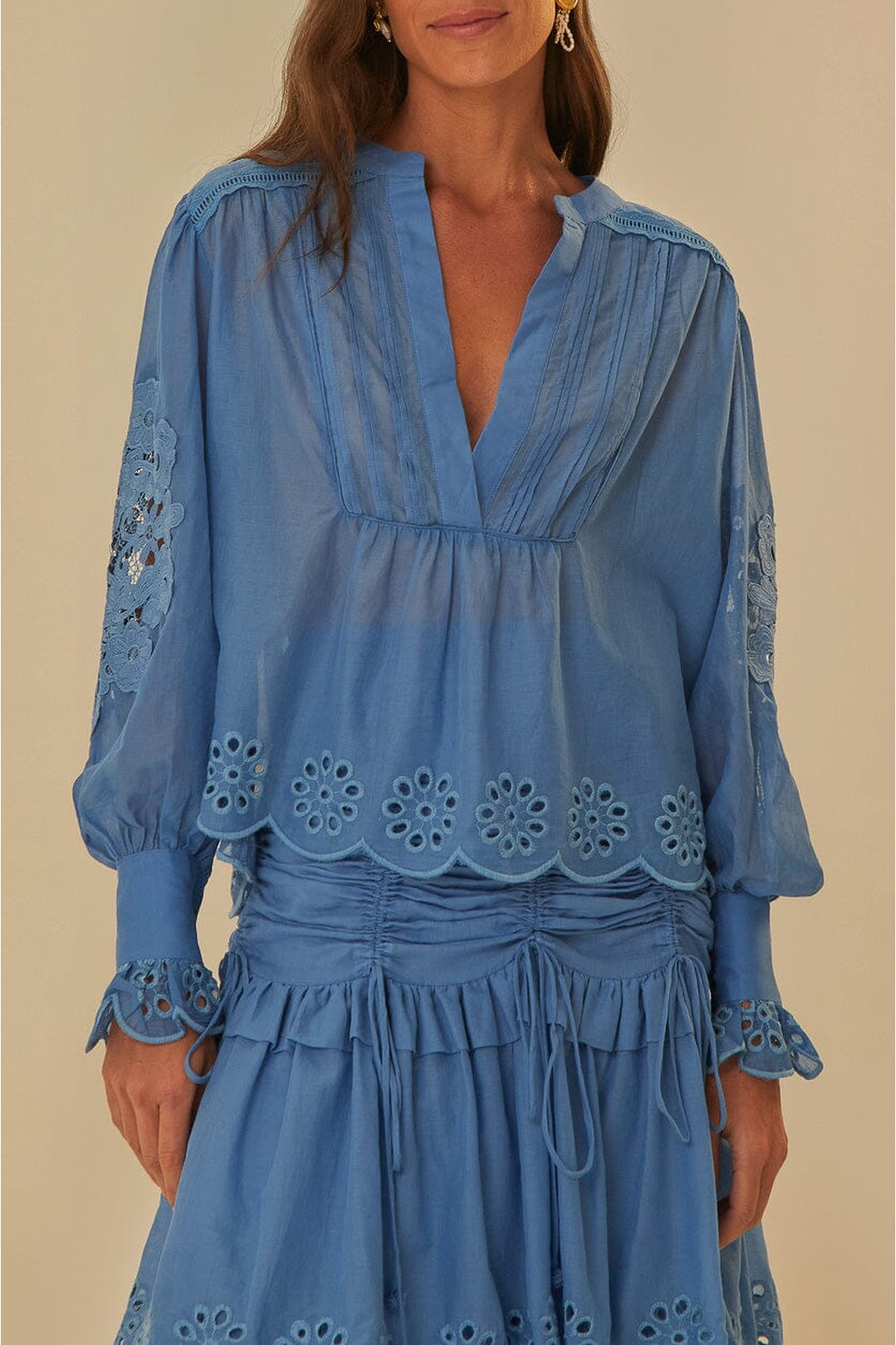 DJV_Blue Chemises & Blouses - Blue