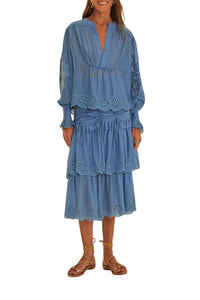 DJV_Blue Chemises & Blouses - Blue