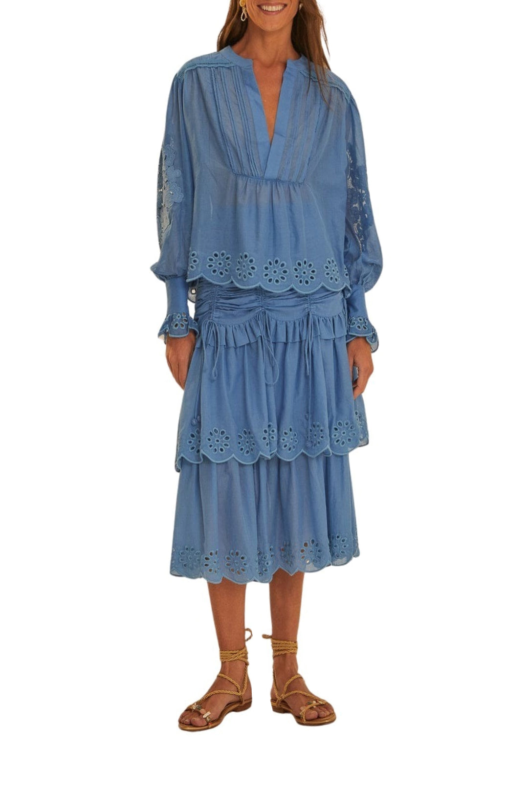 DJV_Blue Chemises & Blouses - Blue