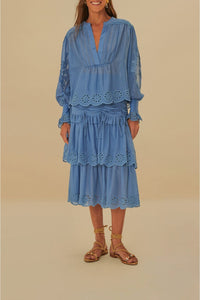 DJV_Blue Chemises & Blouses - Blue