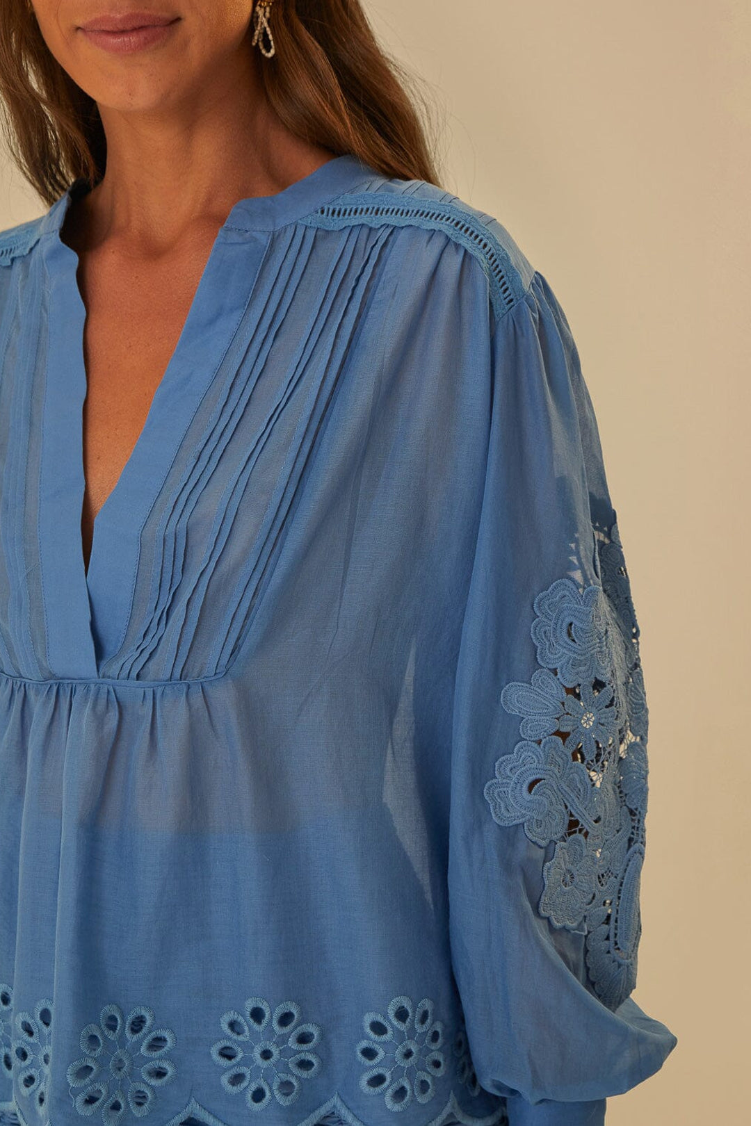 DJV_Blue Chemises & Blouses - Blue