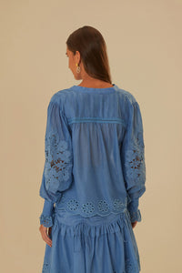 DJV_Blue Chemises & Blouses - Blue