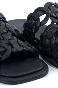 Sandales plates à cercles - Noir