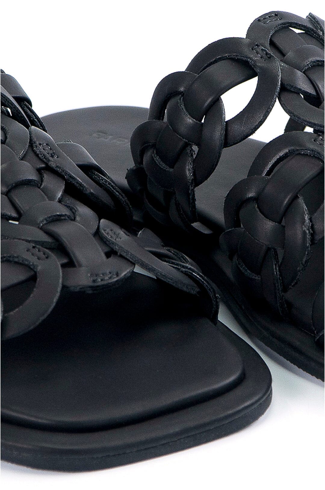 Sandales plates à cercles - Noir
