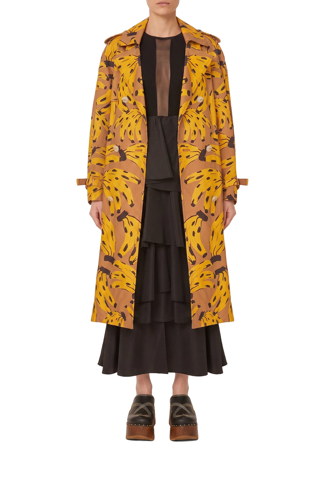Bossa Banana cotton trench coat - Yellow