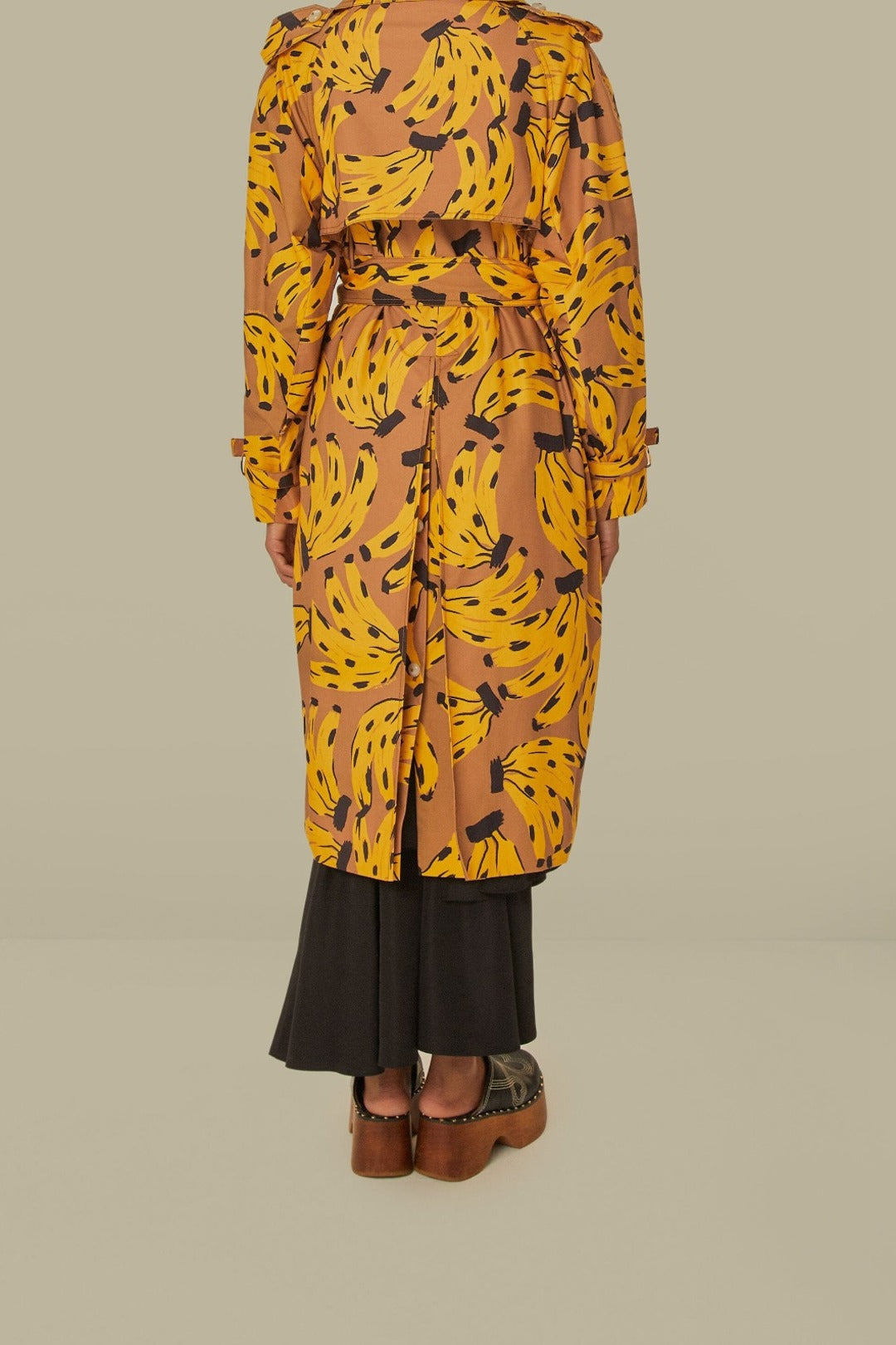 Bossa Banana cotton trench coat - Yellow