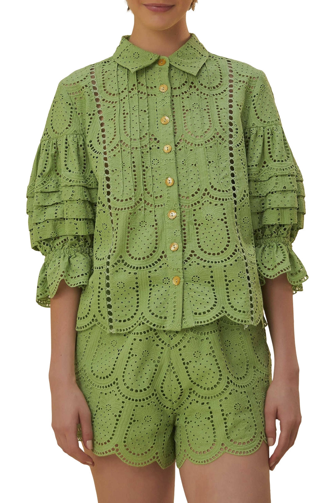DJV_Green Chemises & Blouses - Green