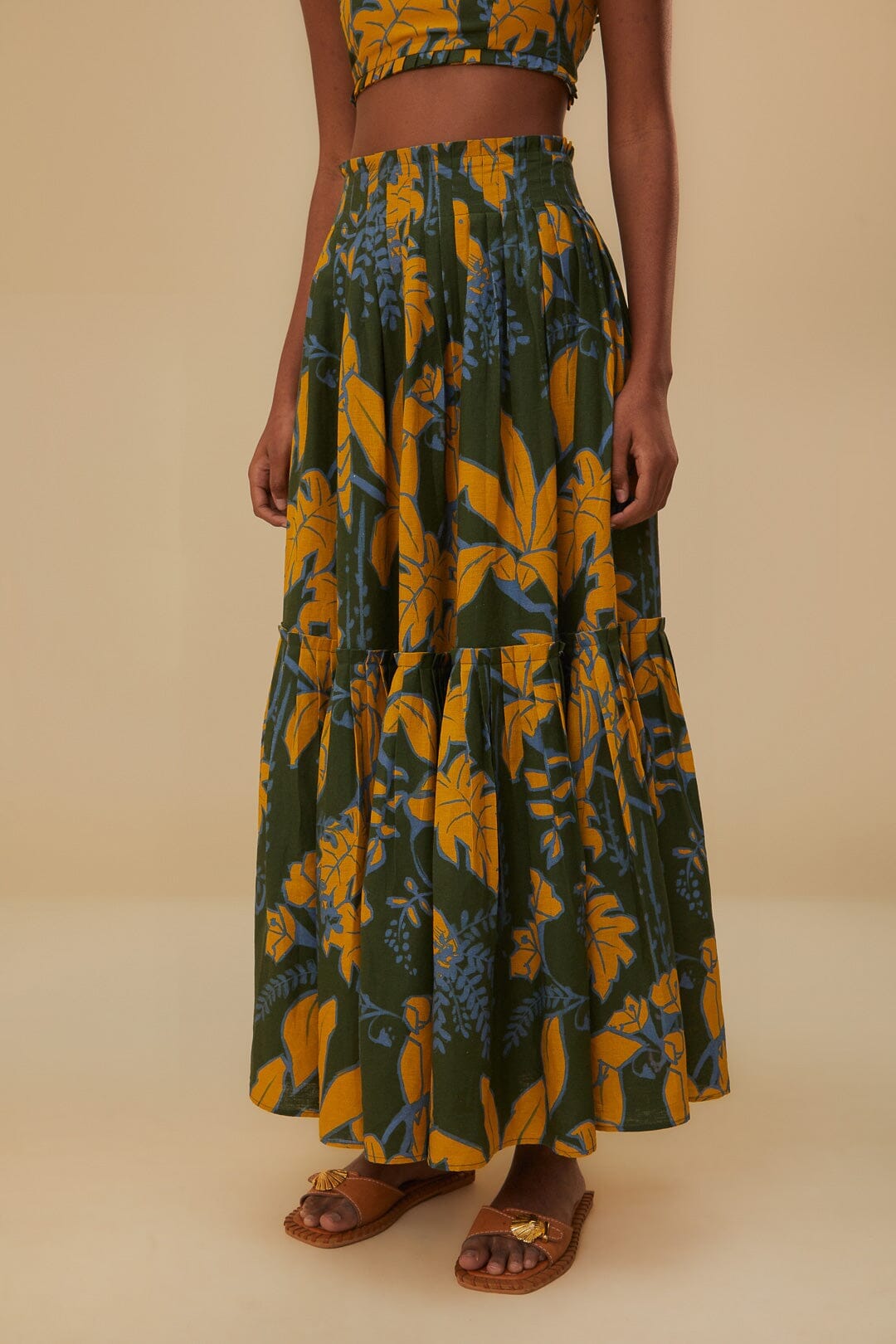 NEW_Foliage Sketch Green Jupes & Shorts - Foliage Sketch Green