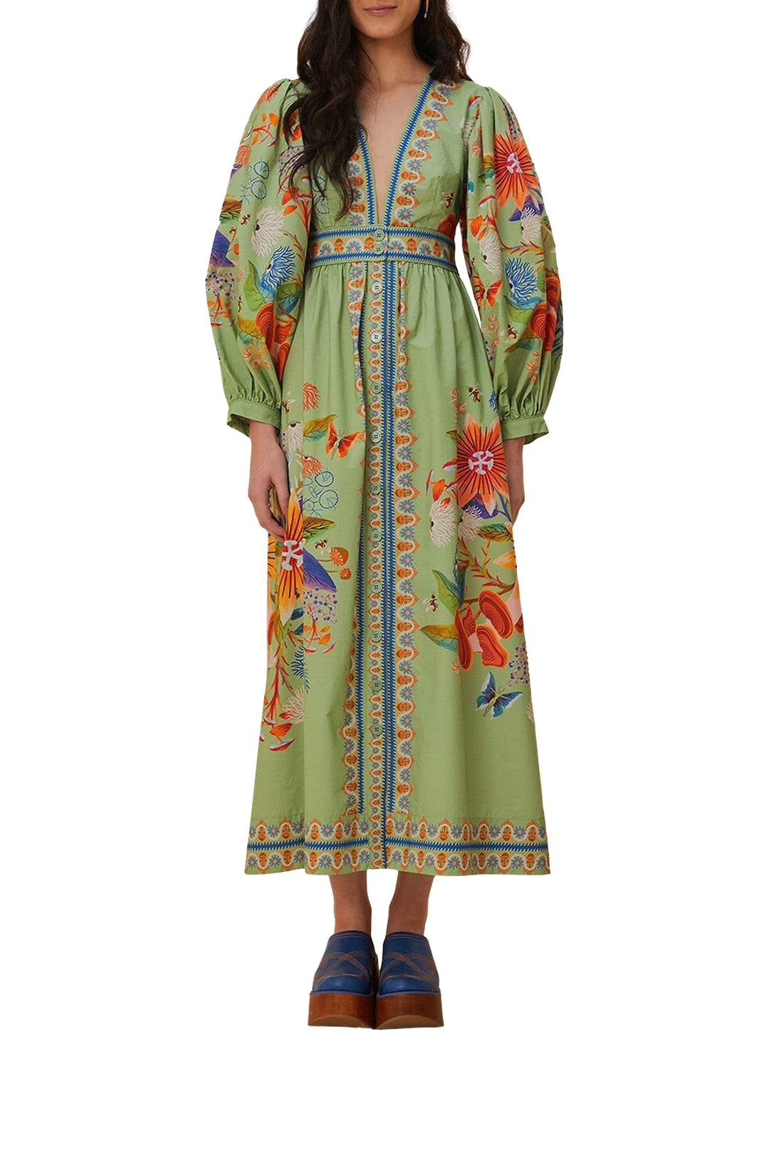 DJV_Bright Yard Green Robes midi - Bright Yard Green