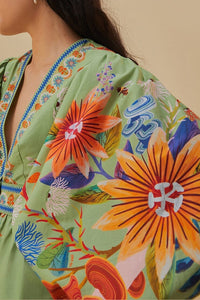DJV_Bright Yard Green Robes midi - Bright Yard Green