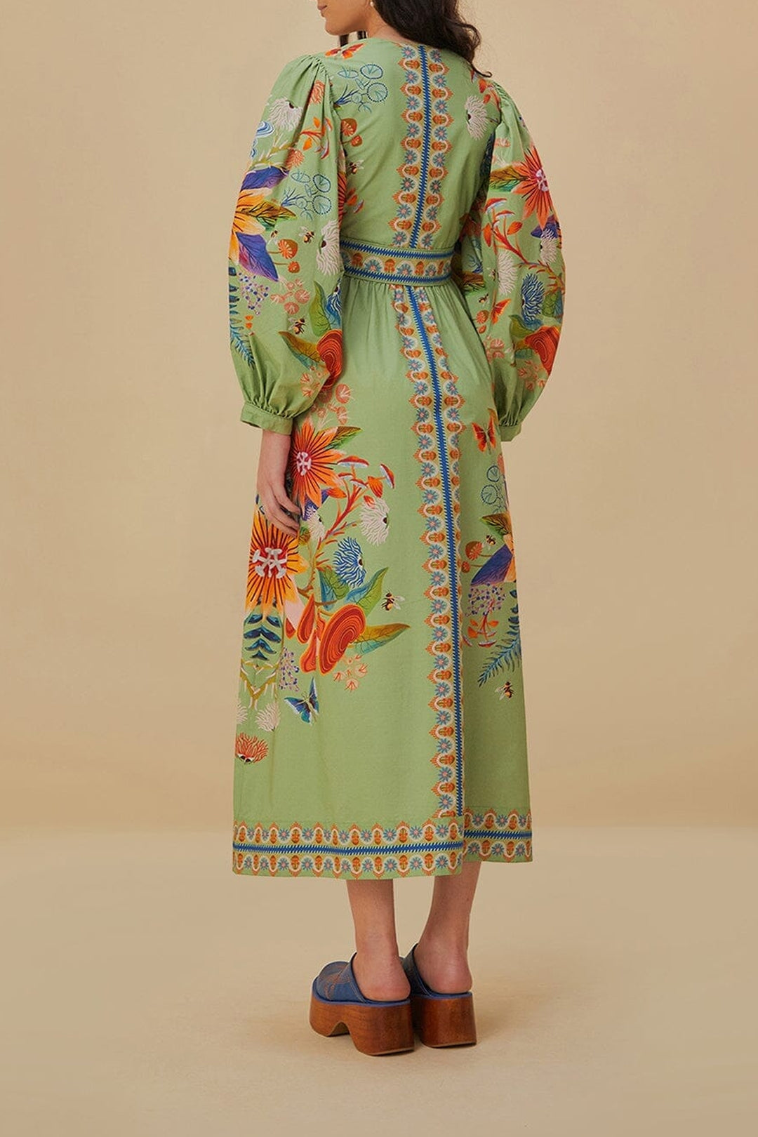 DJV_Bright Yard Green Robes midi - Bright Yard Green