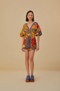 Floral Yard Yellow Jupes & Shorts - Floral Yard Yellow