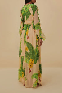Robe longue Fresh Bananas - Vert