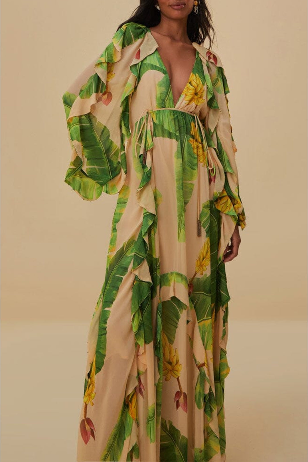 Robe longue Fresh Bananas - Vert