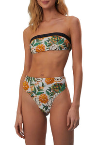 Bas de bikini taille haute réversible Biriba - Blanc