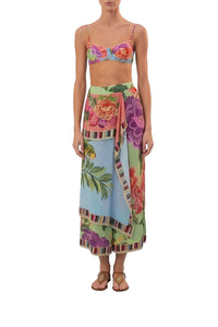 DJV_Flower Scarves Multicolor Beachwear - Flower Scarves Multicolor