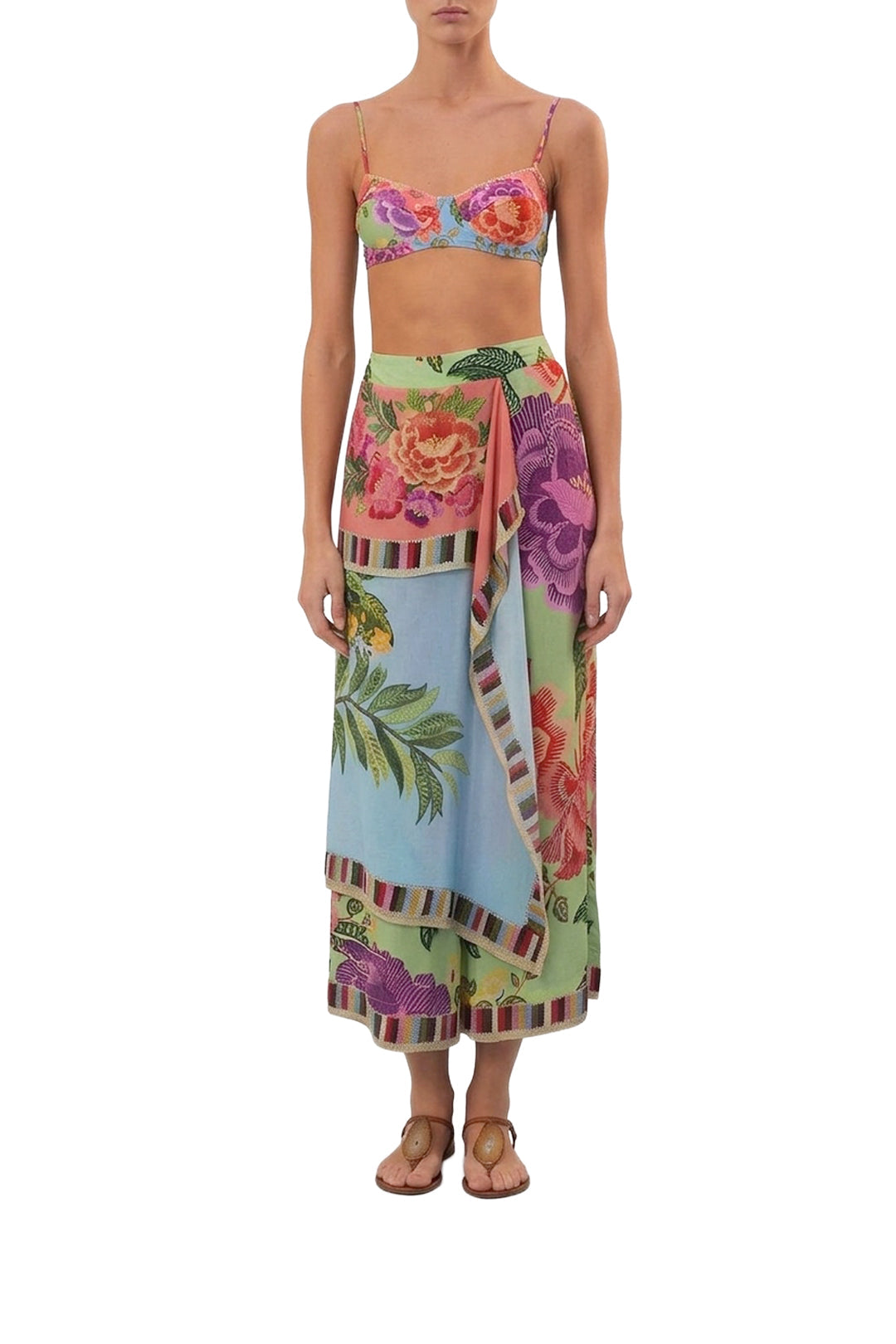 DJV_Flower Scarves Multicolor Beachwear - Flower Scarves Multicolor