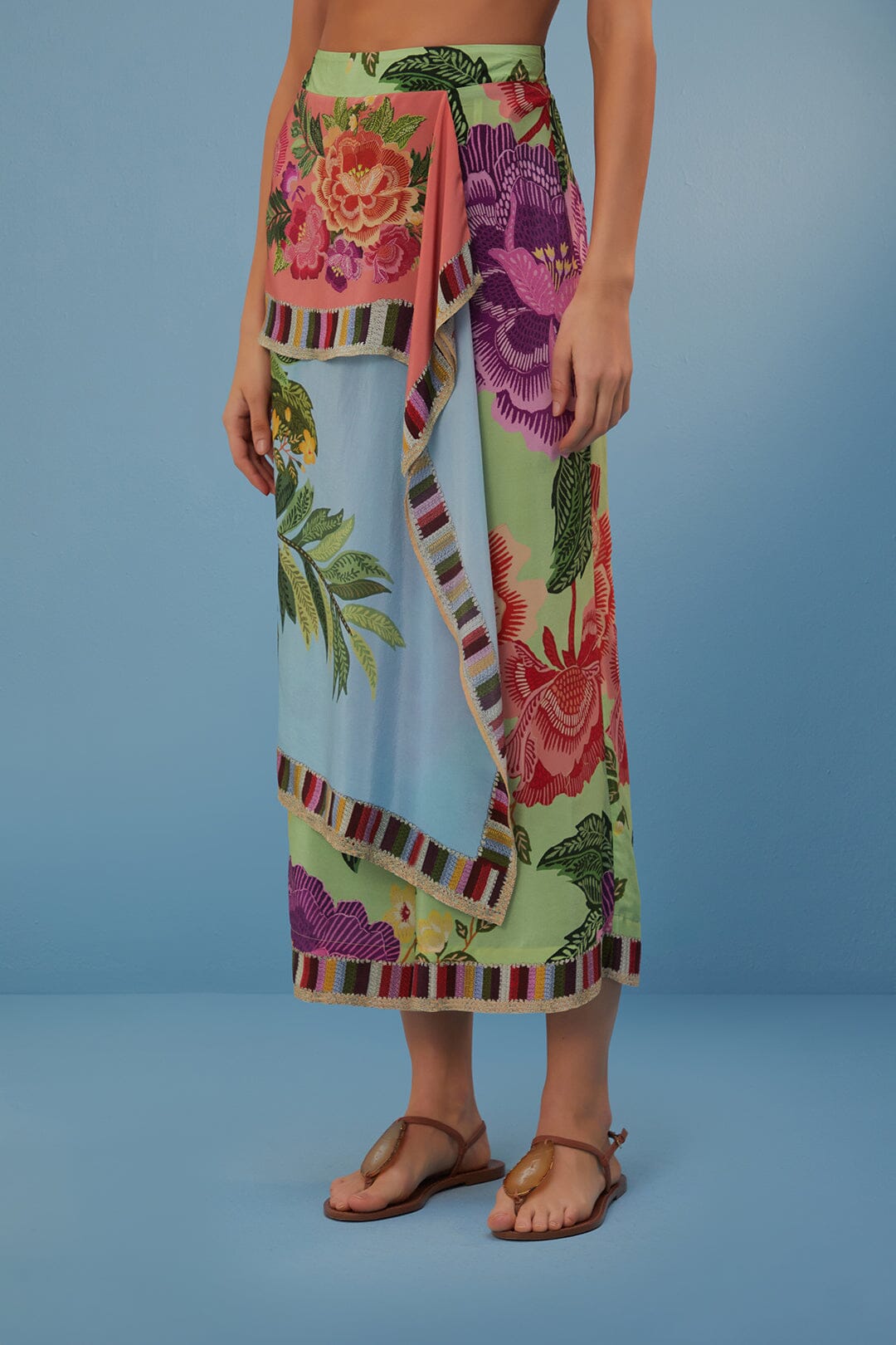 DJV_Flower Scarves Multicolor Beachwear - Flower Scarves Multicolor