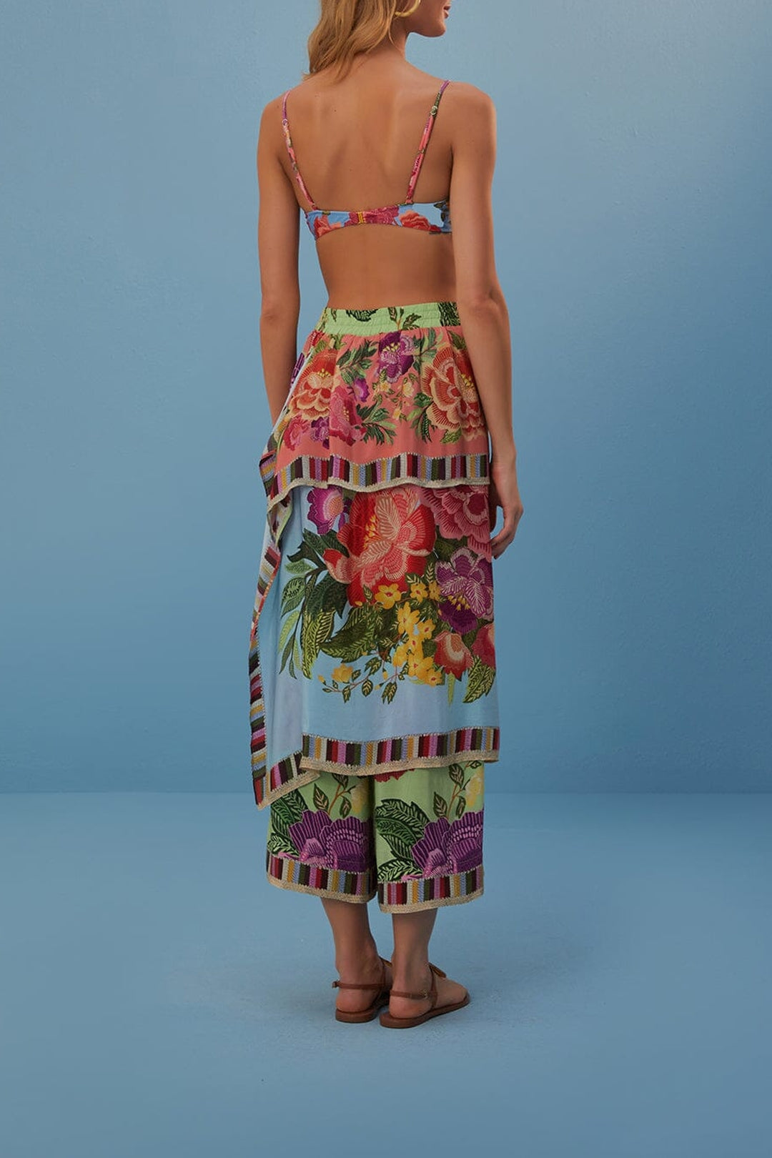 DJV_Flower Scarves Multicolor Beachwear - Flower Scarves Multicolor