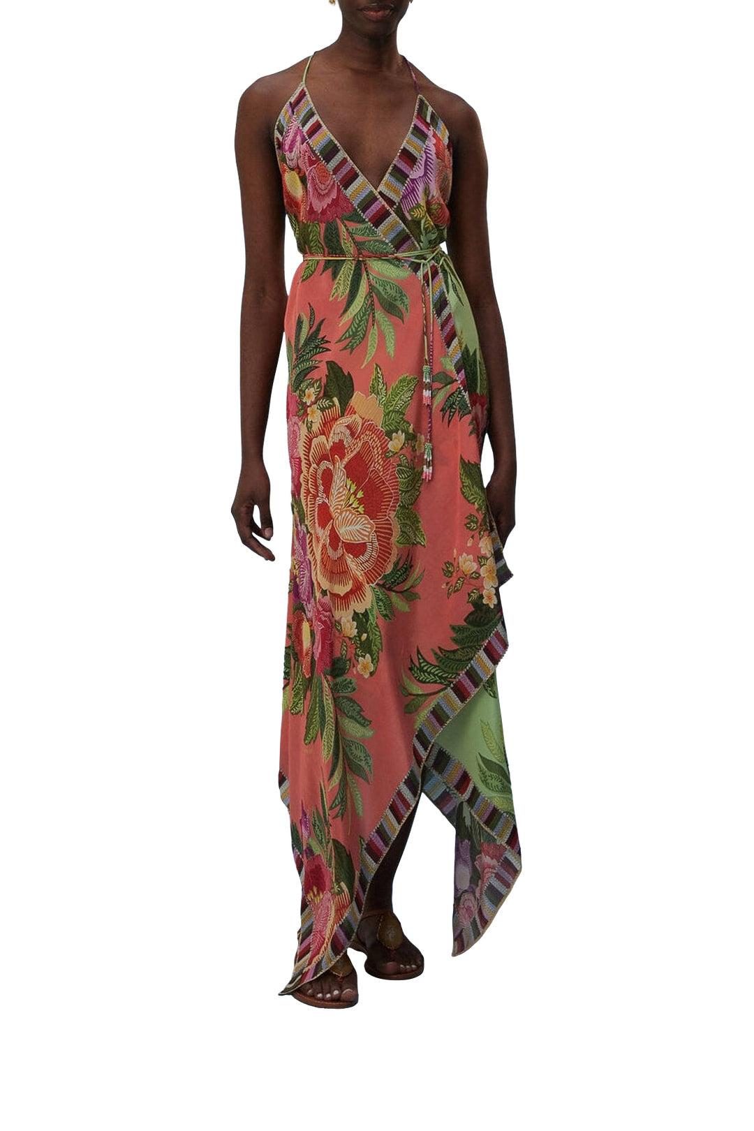 Robe longue dos nu - Multicolore