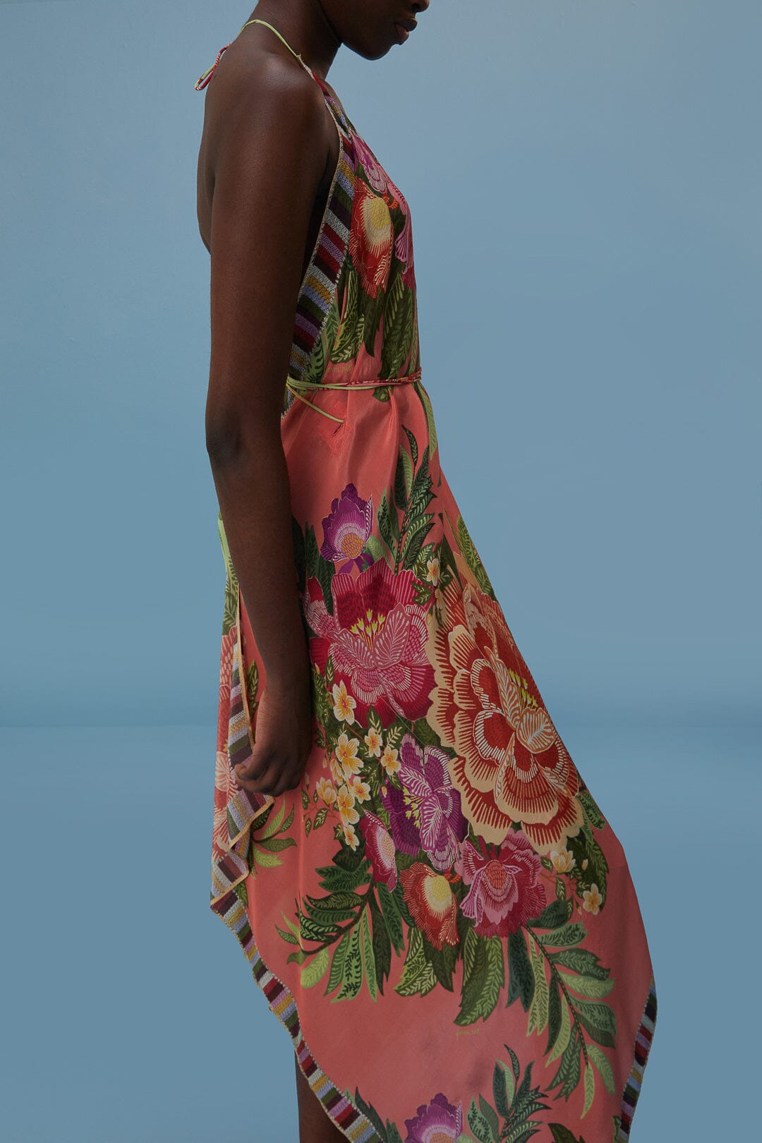 Robe longue dos nu - Multicolore