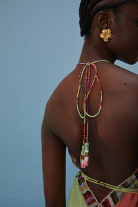 Robe longue dos nu - Multicolore