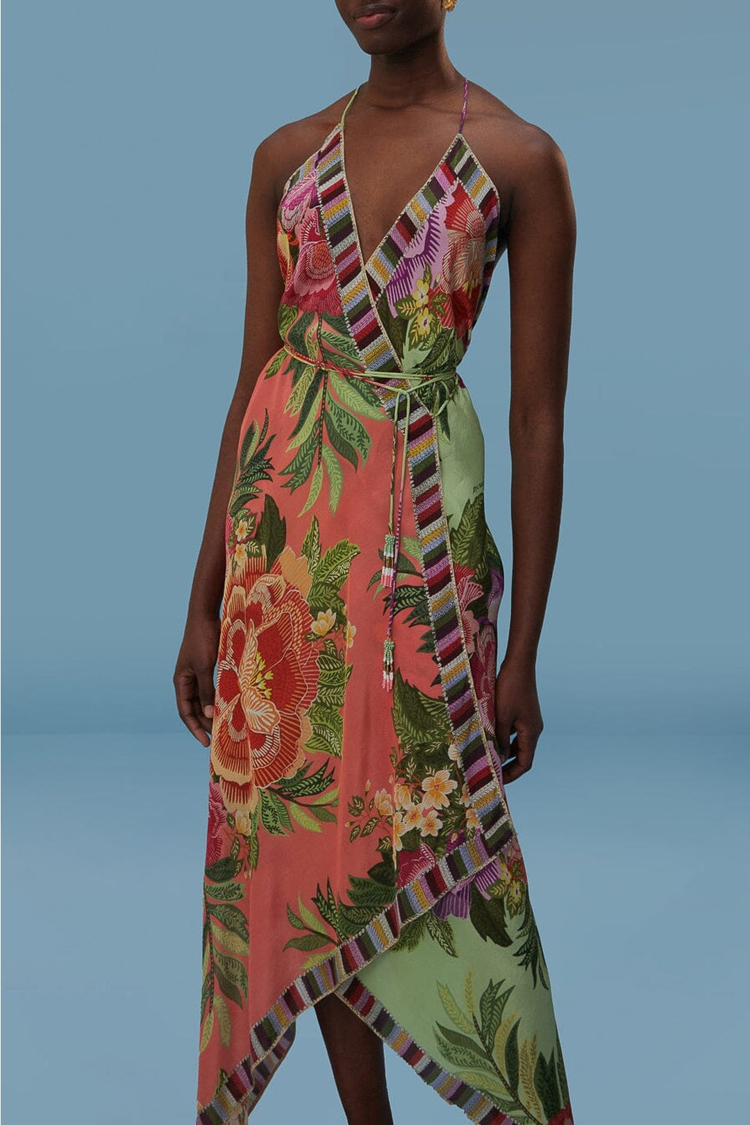 Robe longue dos nu - Multicolore