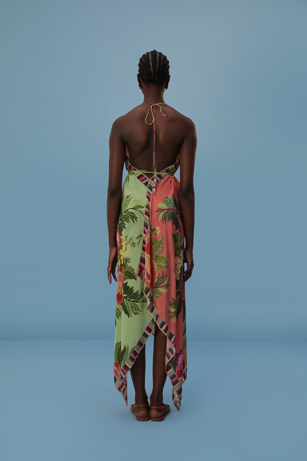 Robe longue dos nu - Multicolore