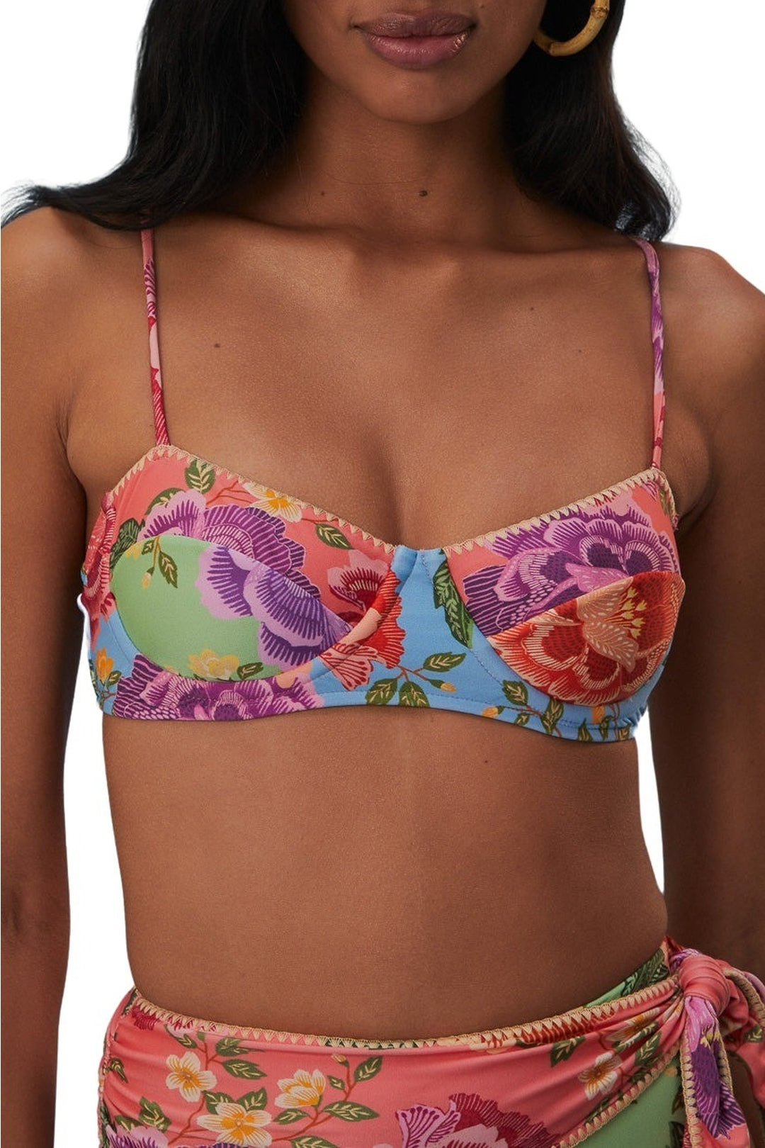 Haut de bikini Flower - Multicolore