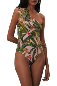 Maillot de bain une pièce Banana Leaves - Vert