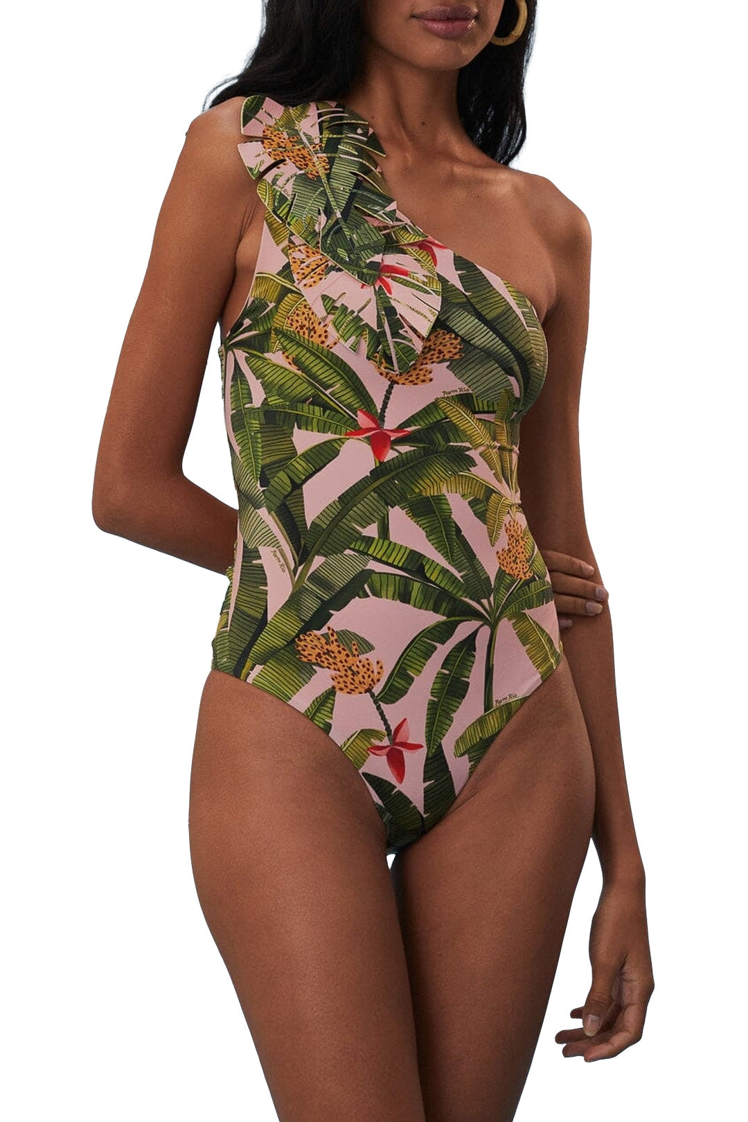 Maillot de bain une pièce Banana Leaves - Vert