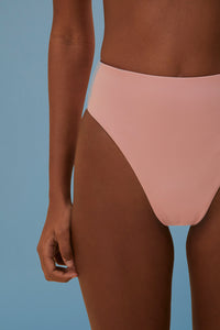 Bas de bikini taille haute Rosier - Rose