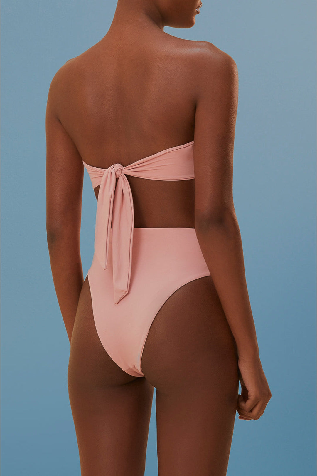 Bas de bikini taille haute Rosier - Rose