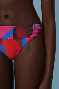 MEDIA OFF LINE_Bas de bikini Floral Aquarelle - Rouge