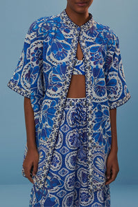 Chemise Tile Dream en coton - Bleu