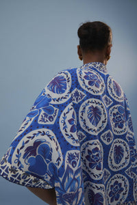 Chemise Tile Dream en coton - Bleu
