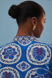 Chemise Tile Dream en coton - Bleu