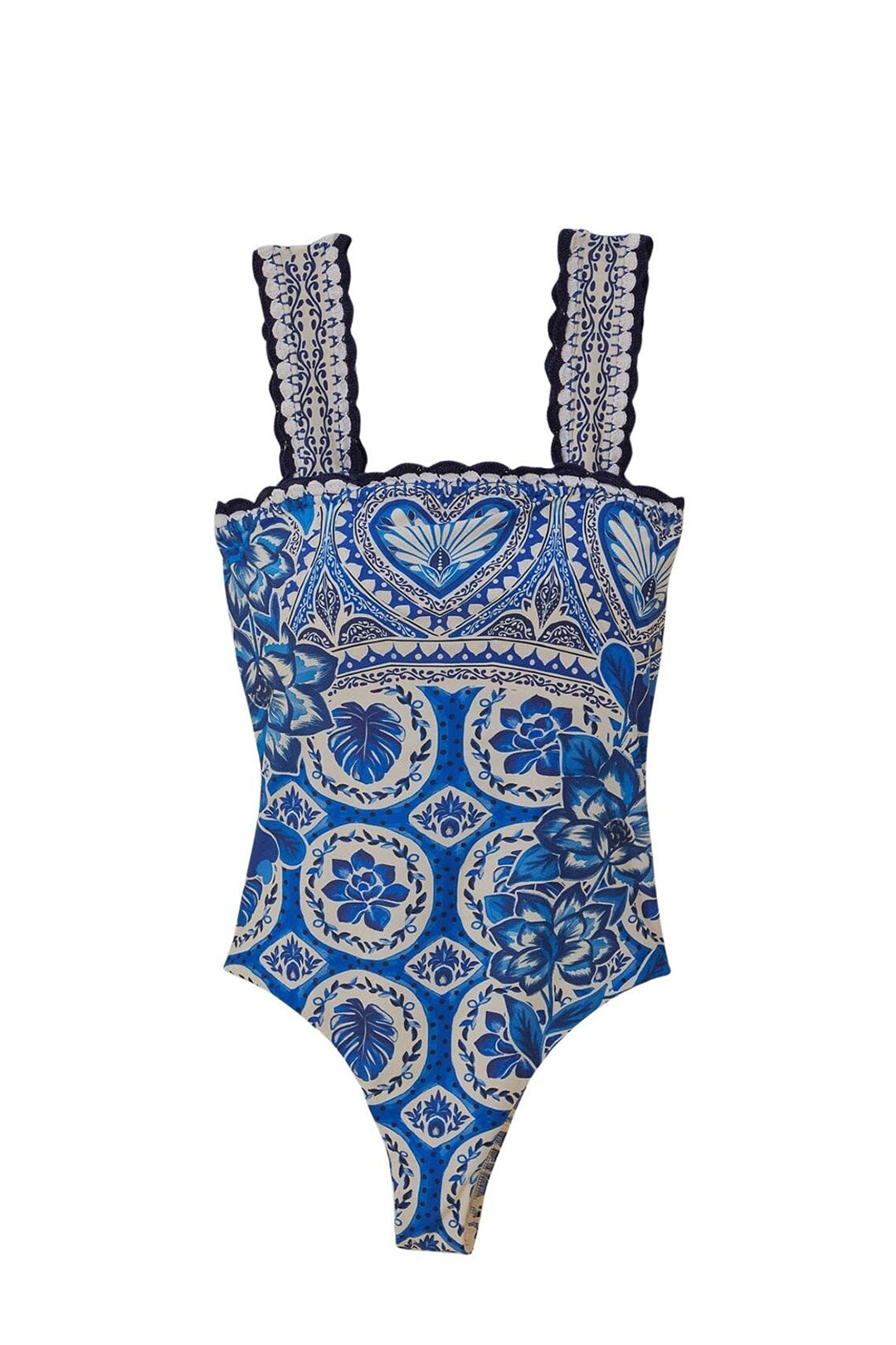 Maillot de bain une pièce Tile Dream - Bleu