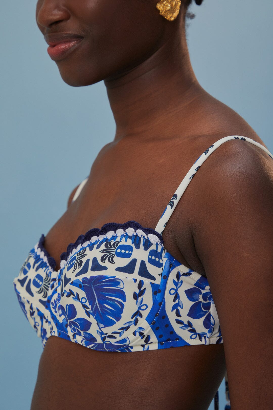 Haut de bikini Tile Dream - Bleu