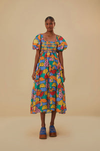 NEW_Fruit Landscape Robes midi - Fruit Landscape