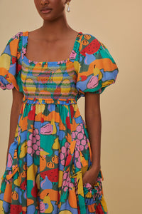 NEW_Fruit Landscape Robes midi - Fruit Landscape