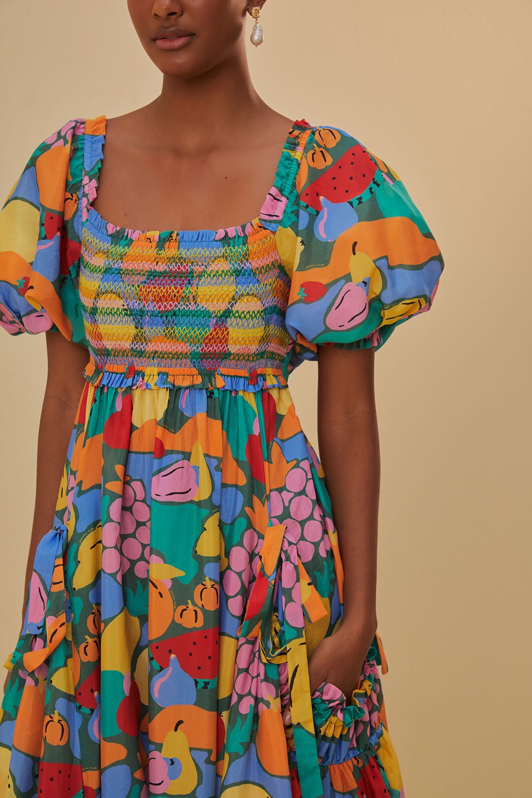 NEW_Fruit Landscape Robes midi - Fruit Landscape