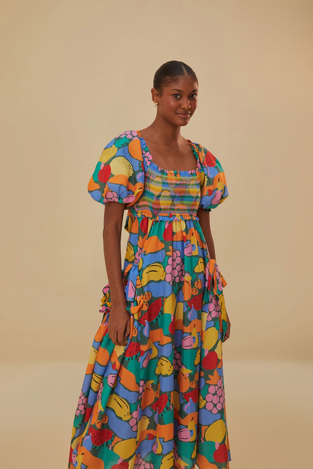 NEW_Fruit Landscape Robes midi - Fruit Landscape