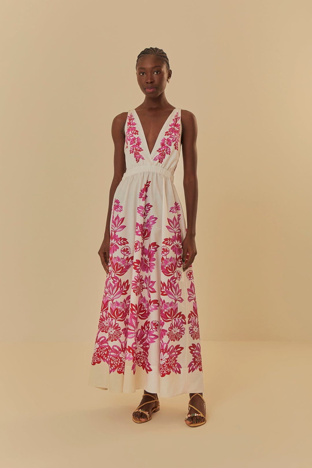 Flowerful Birds Off White Robes longues - Flowerful Birds Off White