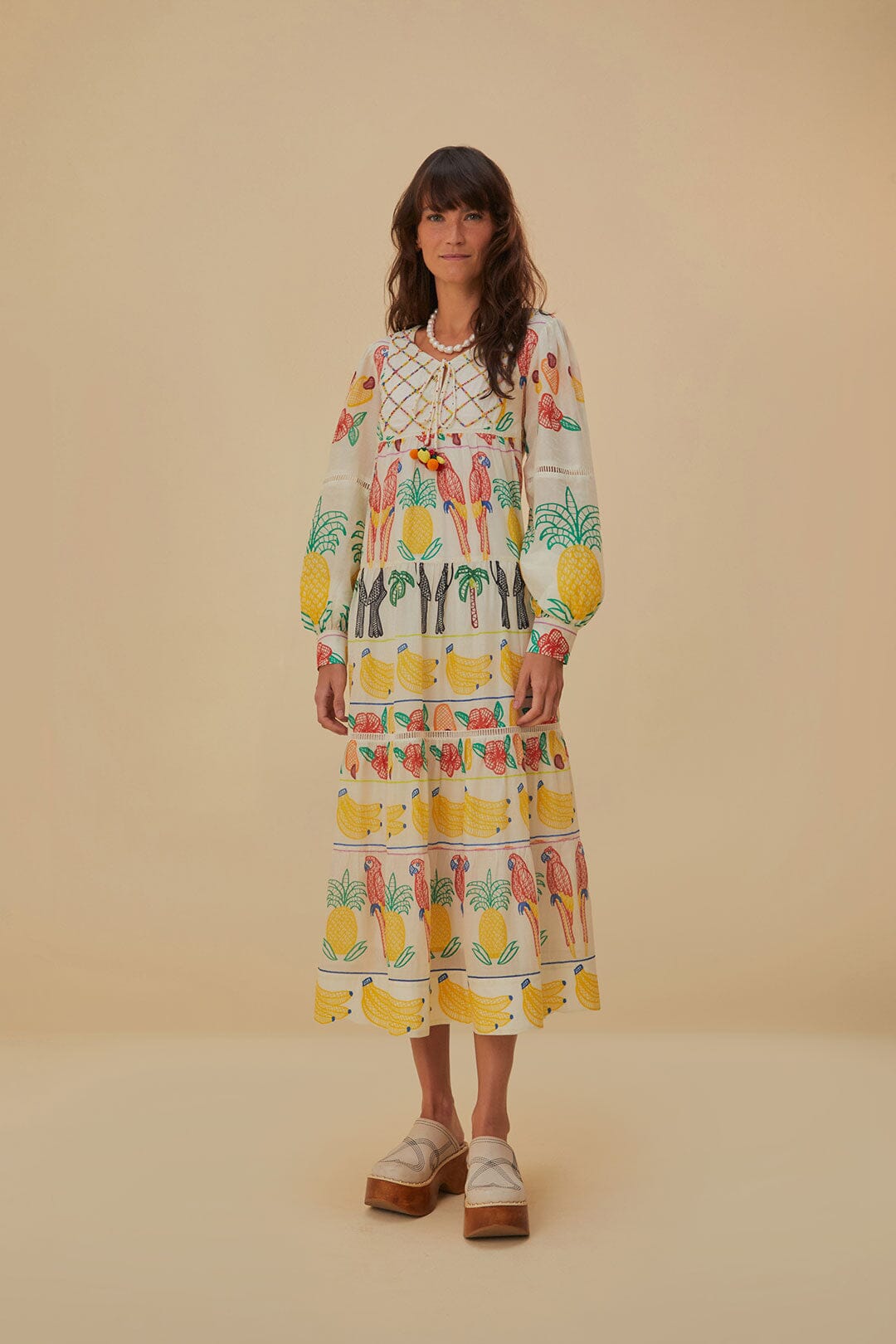 NEW_Tropical Color Off-White Robes midi - Tropical Color Off-White