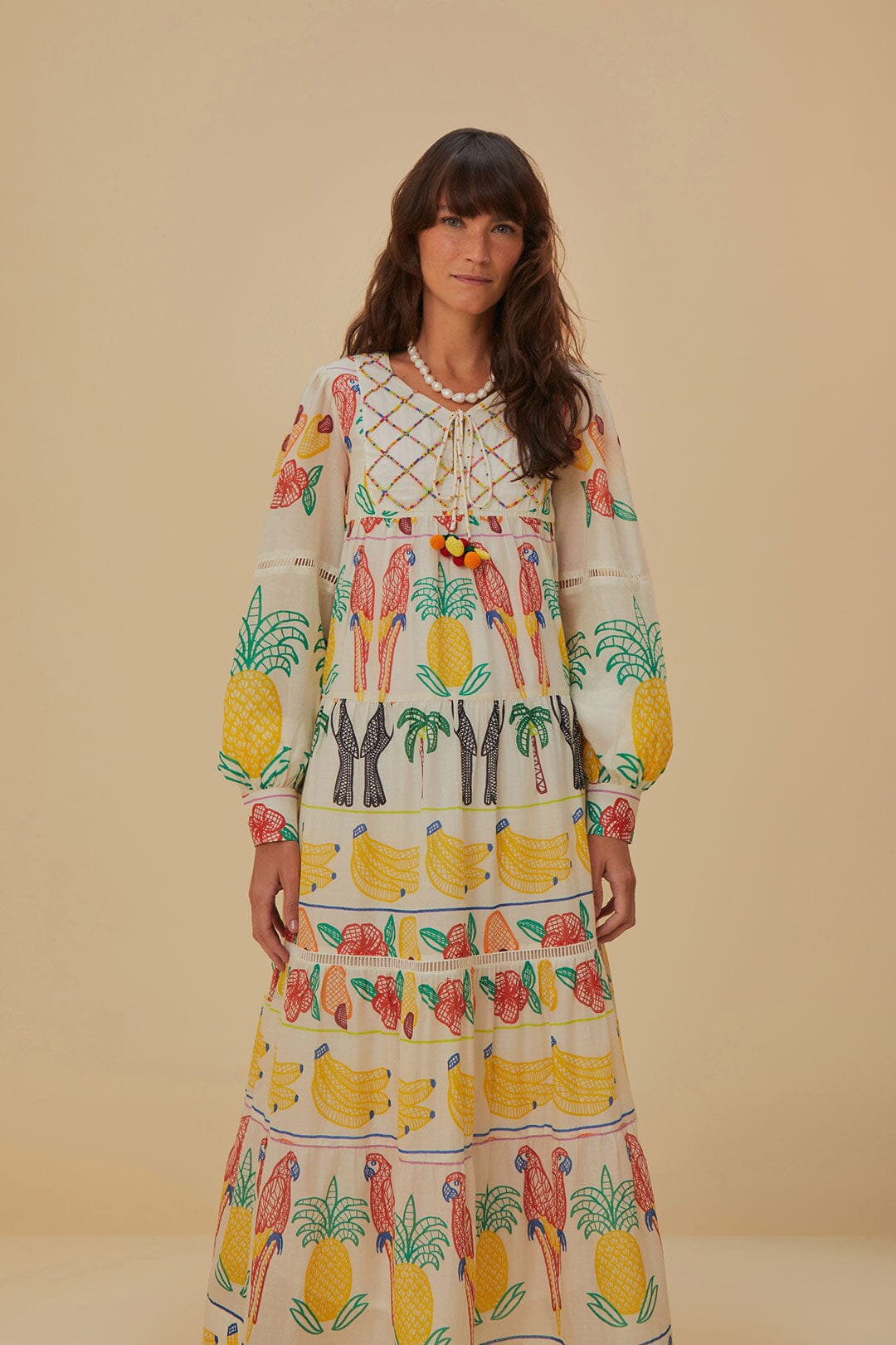 NEW_Tropical Color Off-White Robes midi - Tropical Color Off-White