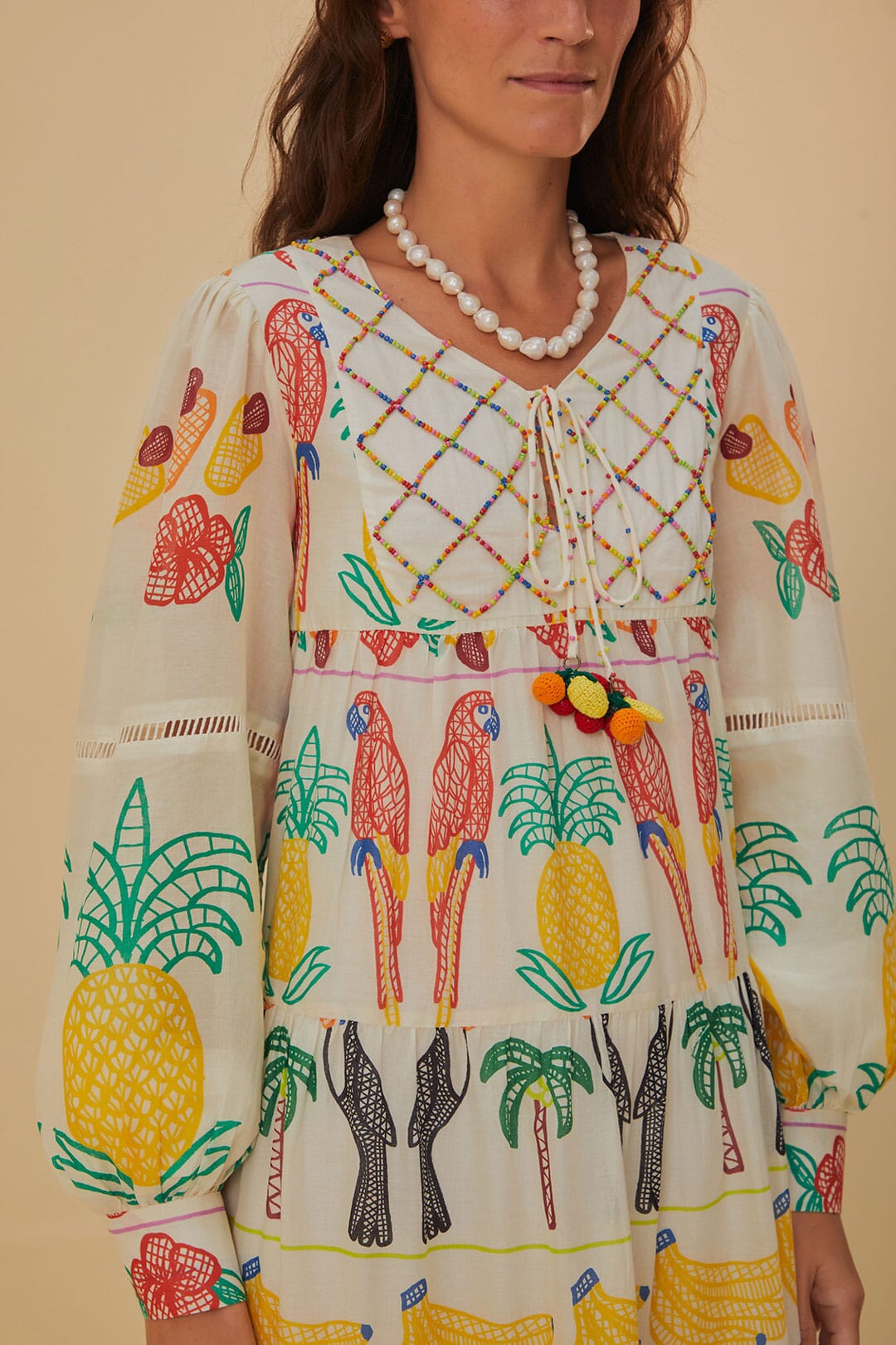 NEW_Tropical Color Off-White Robes midi - Tropical Color Off-White