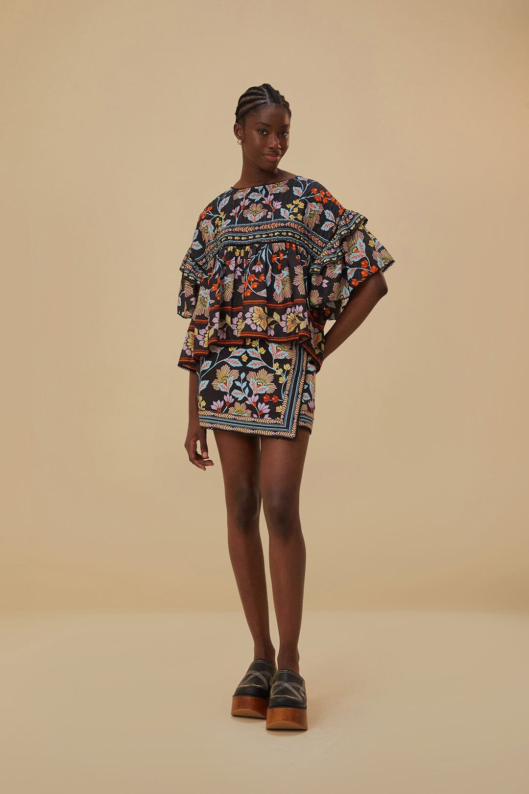 Flowery Black Jupe - Flowery Black